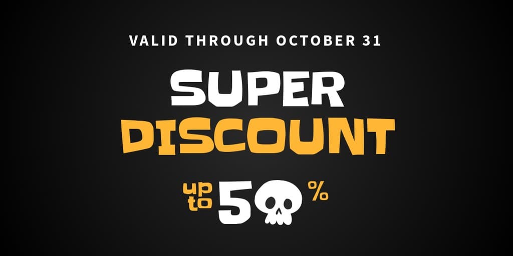 Black Halloween Skull Discount X Image Post
