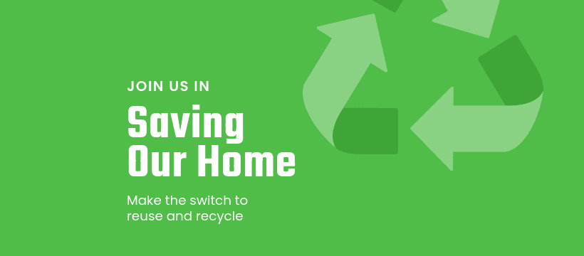 Save our Home and Recycle Earth Day Facebook Cover