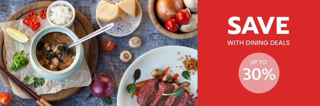 Save Money with Dining Deals X Header