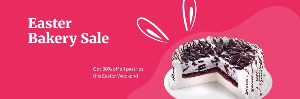 Easter Bunny Bakery Sale X Header