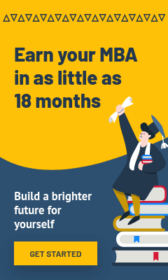 Earn your MBA Degree Vertical Rectangle