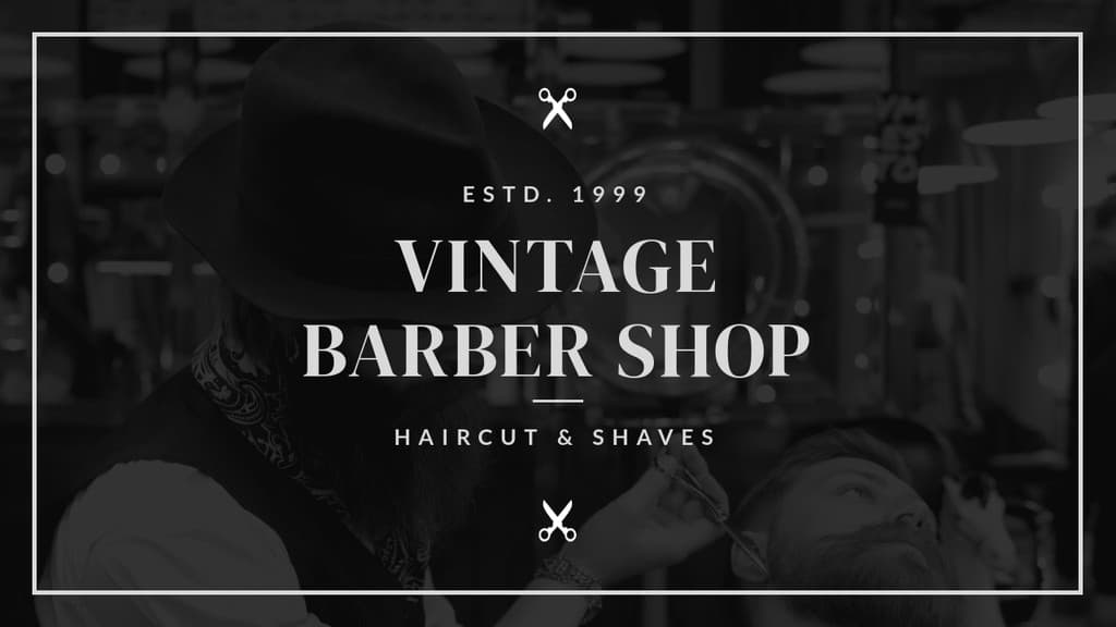 Vintage Barber Shop Haircut & Shaves Video HD Video