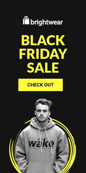 Hoodie Black Friday Yellow Sale Half Page
