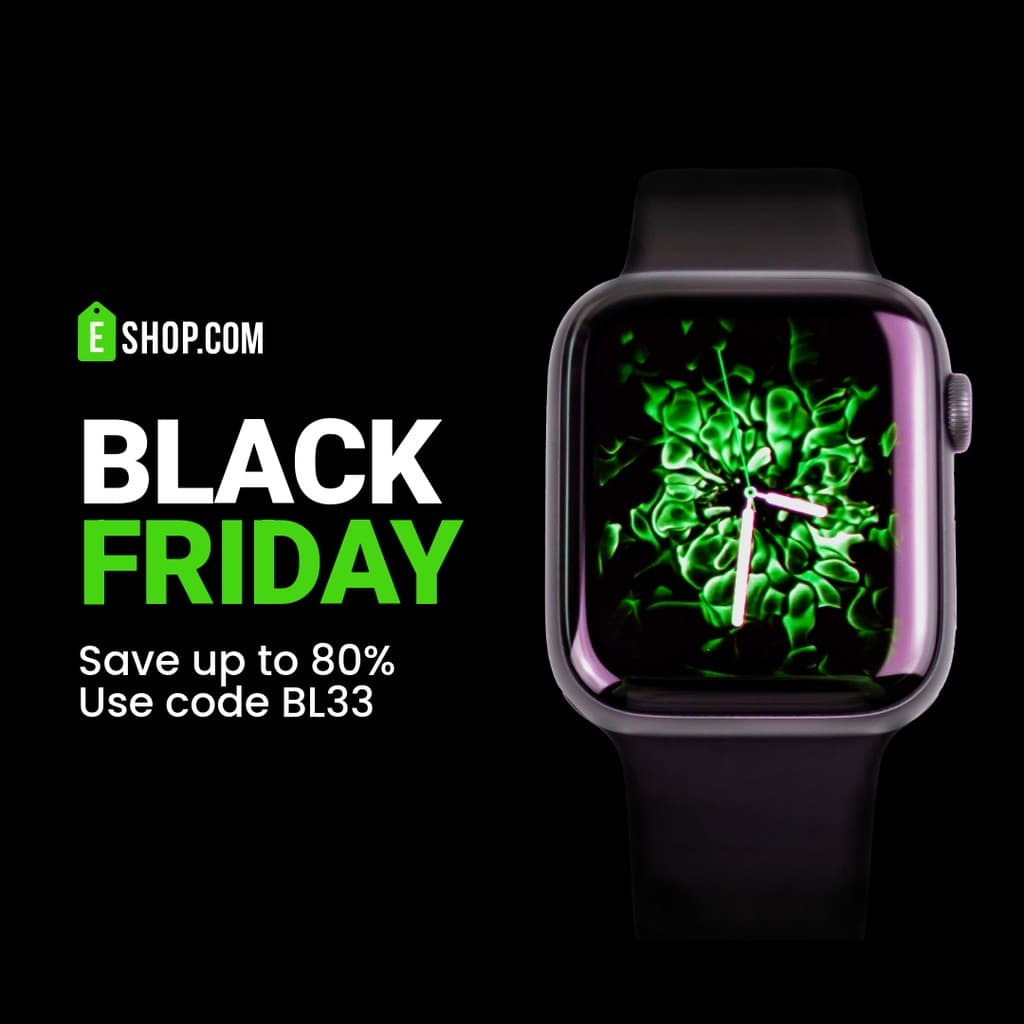 Black Friday Green Smartwatch