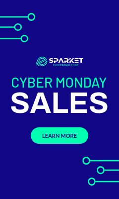 Electronic Shop Cyber Monday Sales Vertical Rectangle