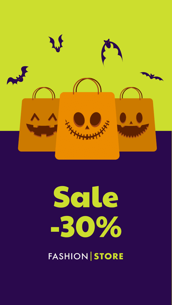 Halloween Shopping Bag Fashion Sale Story