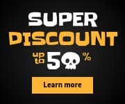 Black Halloween Skull Discount Small Rectangle