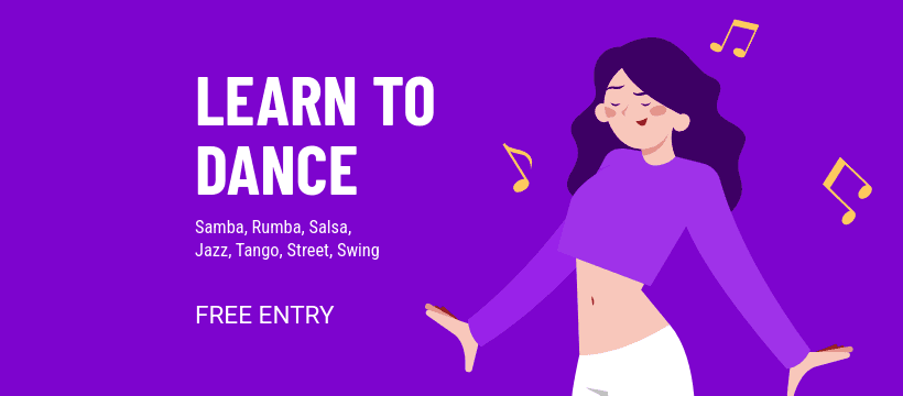 Learn to Dance with Free Entry Facebook Cover