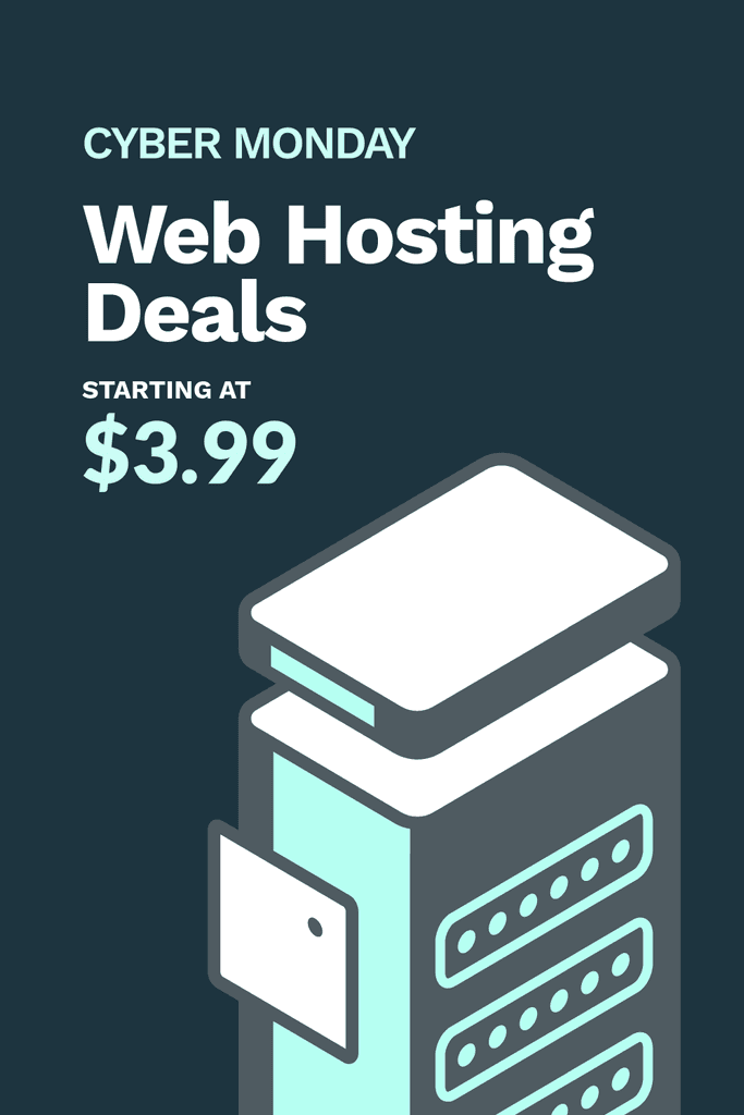 Cyber Monday Web Hosting Deals Pinterest Pin Tall