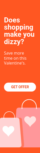 Valentine's Day Dizzy Shopping Wide Skyscraper