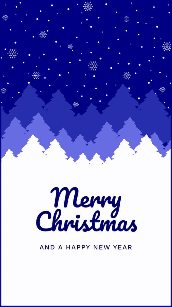 Merry Christmas Winter Forest
