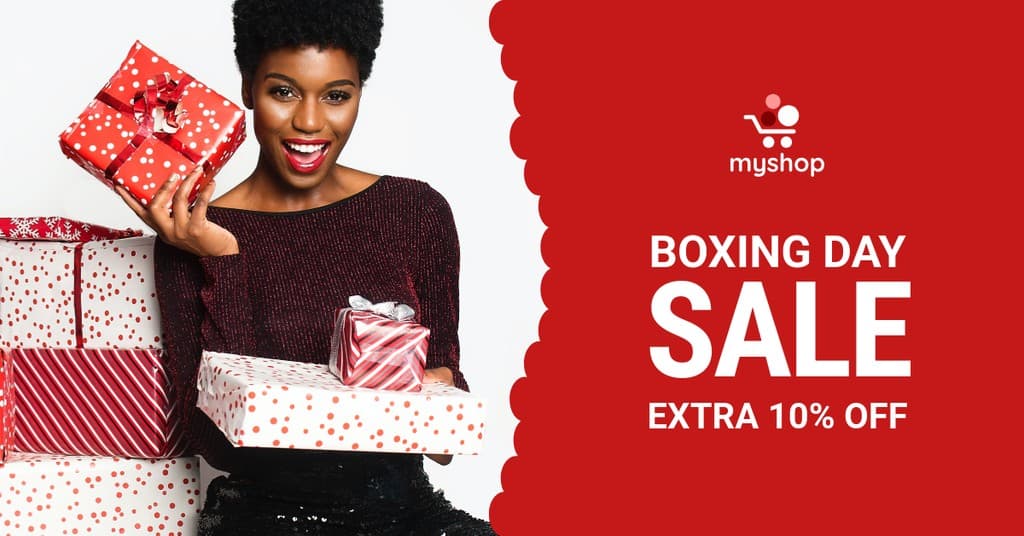 Gift Boxes Boxing Day Sale Facebook Sponsored Message