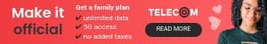 Telecom Family Plan for Valentine's Day Mobile Banner