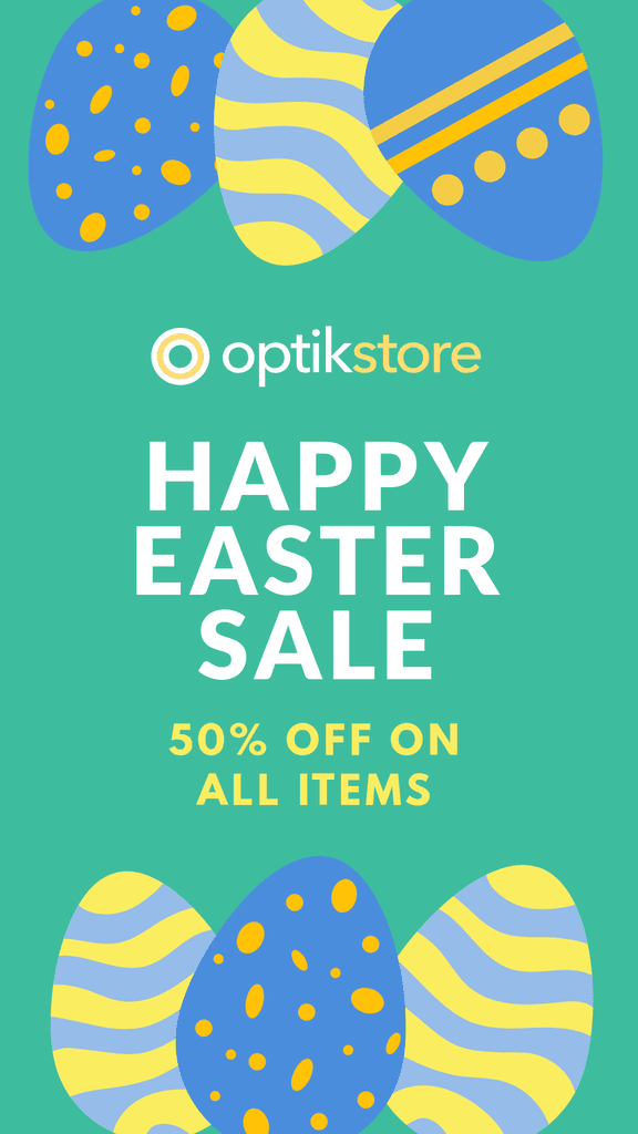 Happy Easter Sale Colored Eggs Story