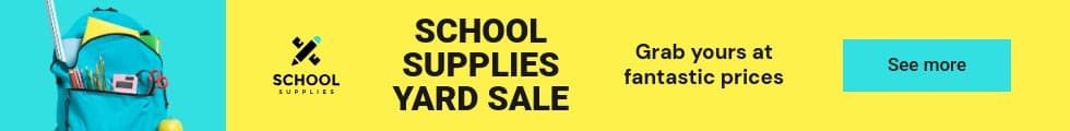 School Supplies Yard Sale