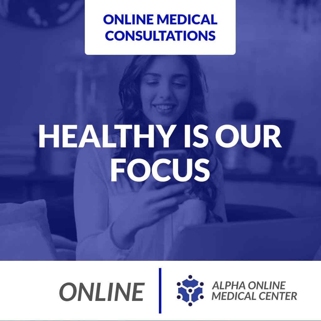 Blue Online Medical Consultations Facebook Square Post