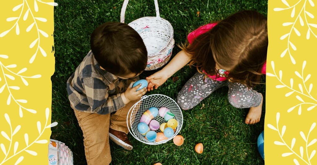 Children Egg Hunt Easter Responsive Landscape Responsive Landscape Art