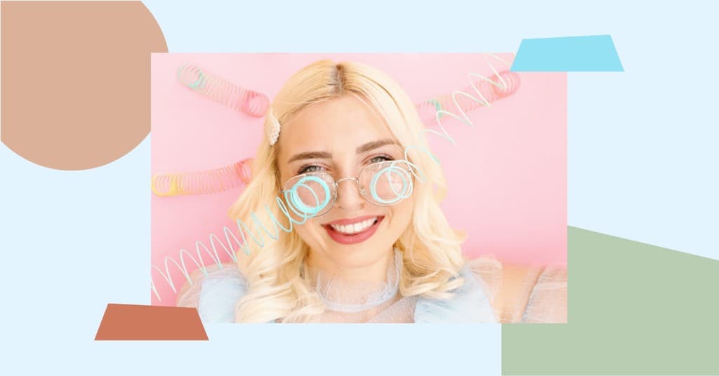 Cheerful Blond Girl Lifestyle Responsive Landscape Responsive Landscape Art