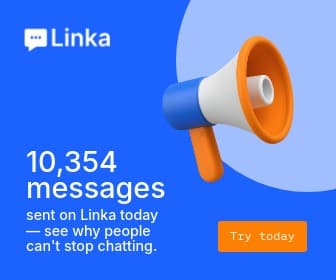 Announce Messages Sent with Linka Animated Large Rectangle