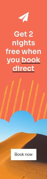 Fareway Desert Escape Travel Deal Animated Wide Skyscraper