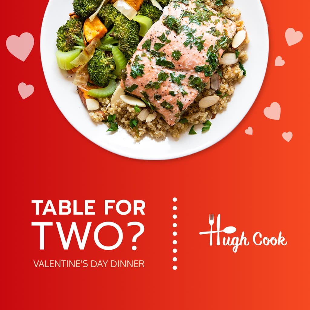 Table For Two on Valentine's Day Facebook Square Post