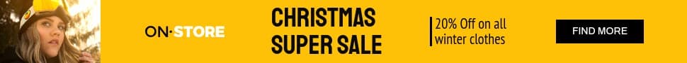 Winter Clothes Christmas Super Sales Large Leaderboard