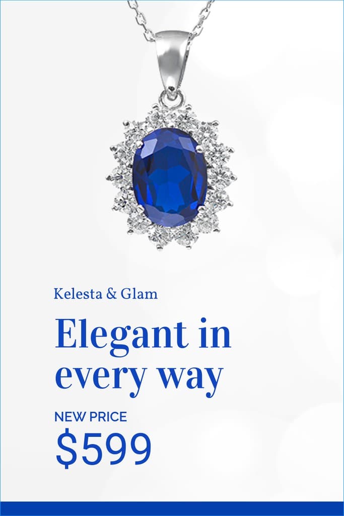 Elegant Sapphire Necklace Pinterest Pin Tall