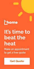Orange Hvac Beat The Heat Vertical Banner