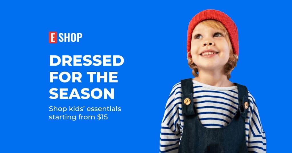 Dress Kids For The Season Facebook Sponsored Message