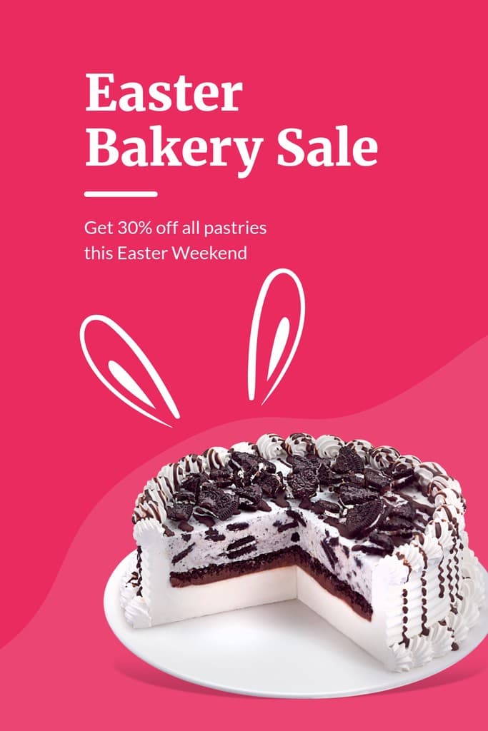 Easter Bunny Bakery Sale Pinterest Pin Tall