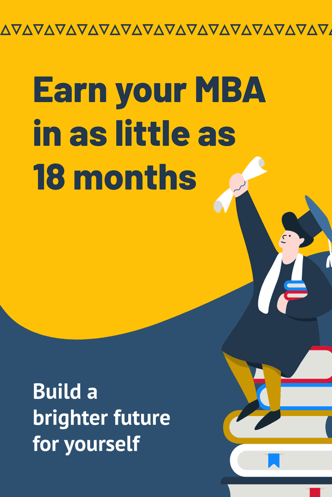 Earn your MBA Degree Pinterest Pin Tall