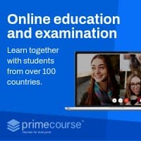 Online Education and Examination Small Square