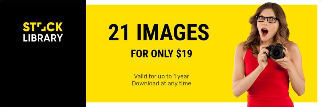 Yellow Image Stock Library X Header