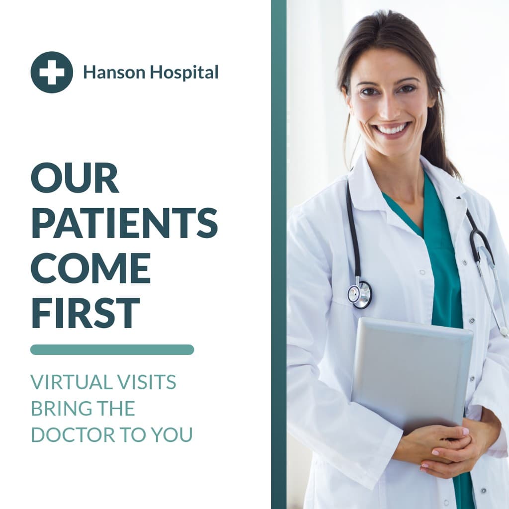 Hospital and Virtual Medical Care Instagram Post