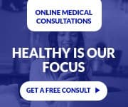Blue Online Medical Consultations Small Rectangle