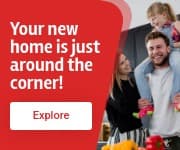 New Family Home Red House Small Rectangle