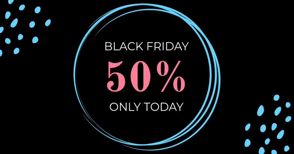 Black Friday 50 Only Today Facebook Sponsored Message