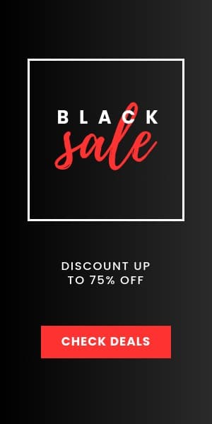 Red Style Black Friday Sale Half Page