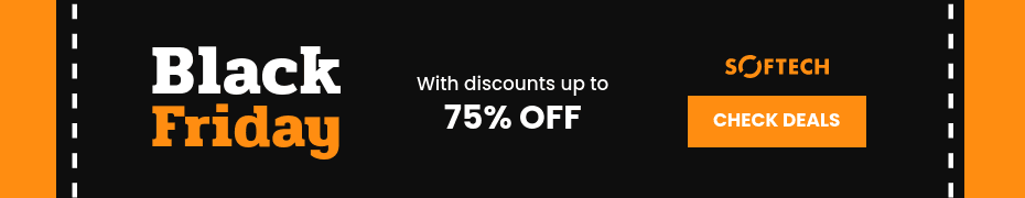 Orange Black Friday Road Discount Top Banner