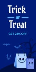 Trick or Treat Halloween Sale Vertical Banner