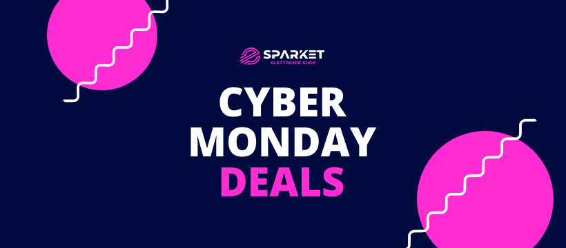 Blue Cyber Monday Pink Deals Facebook Cover