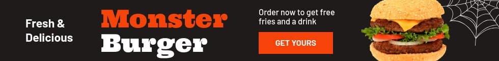 Halloween Monster Burger Sale Panorama
