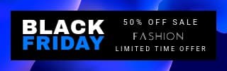 Black Friday 50 Blue Fashion Sale