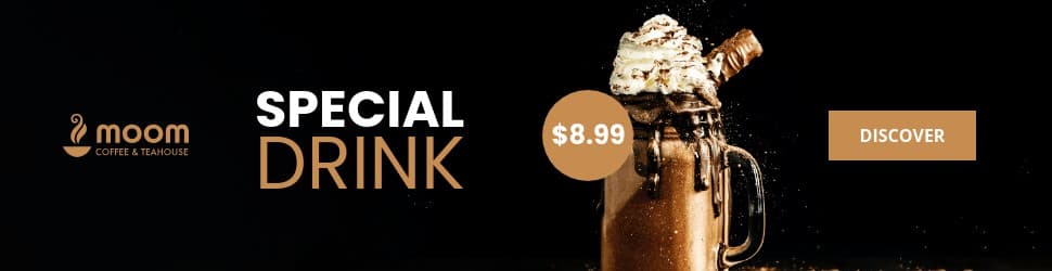 Coffee and Teahouse Special Drink Price Billboard