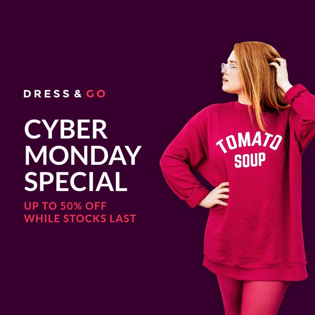 Cyber Monday Special Red Woman Instagram Post
