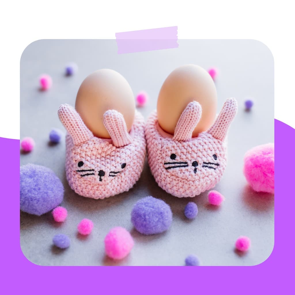 Bunny Baby Boots Easter Responsive Square Responsive Square Art
