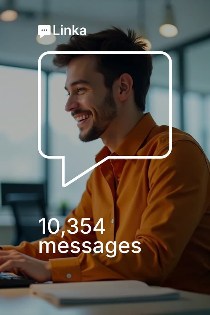 Messages Sent on Linka Animated Pinterest Pin Tall