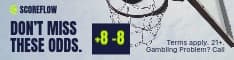 Don’t Miss Odds Basketball Scoreflow Betting Video Half Banner