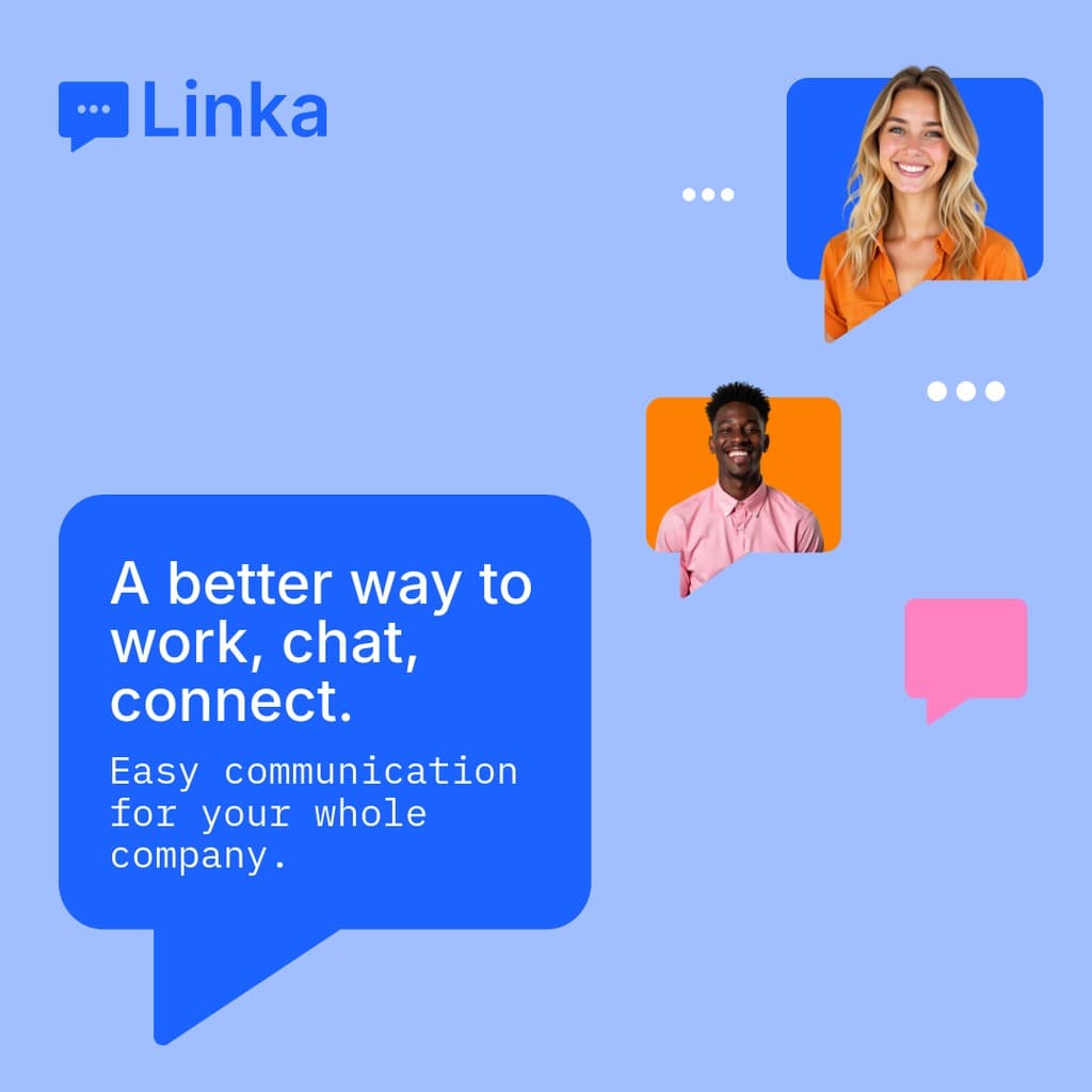 Team Chat Connect Linka Software Animated Instagram Post