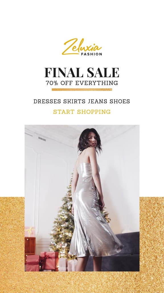 Golden Christmas Final Sale Fashion Video Video Story